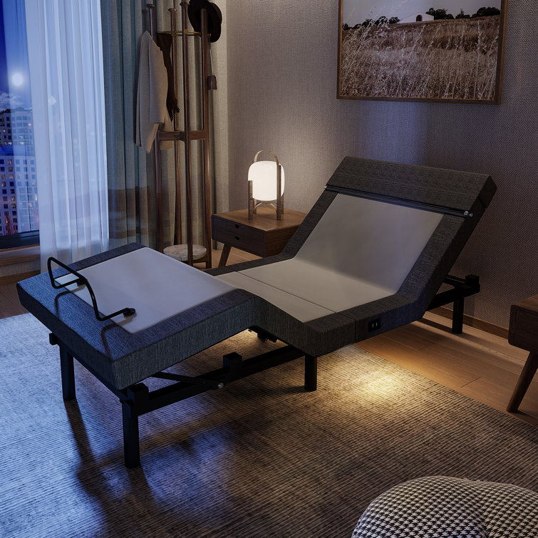 Alwyn Home Genibrel Massaging Zero Gravity Adjustable Bed with Wireless